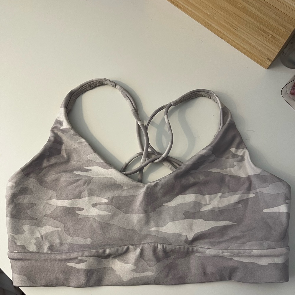 Athleta white camo bra